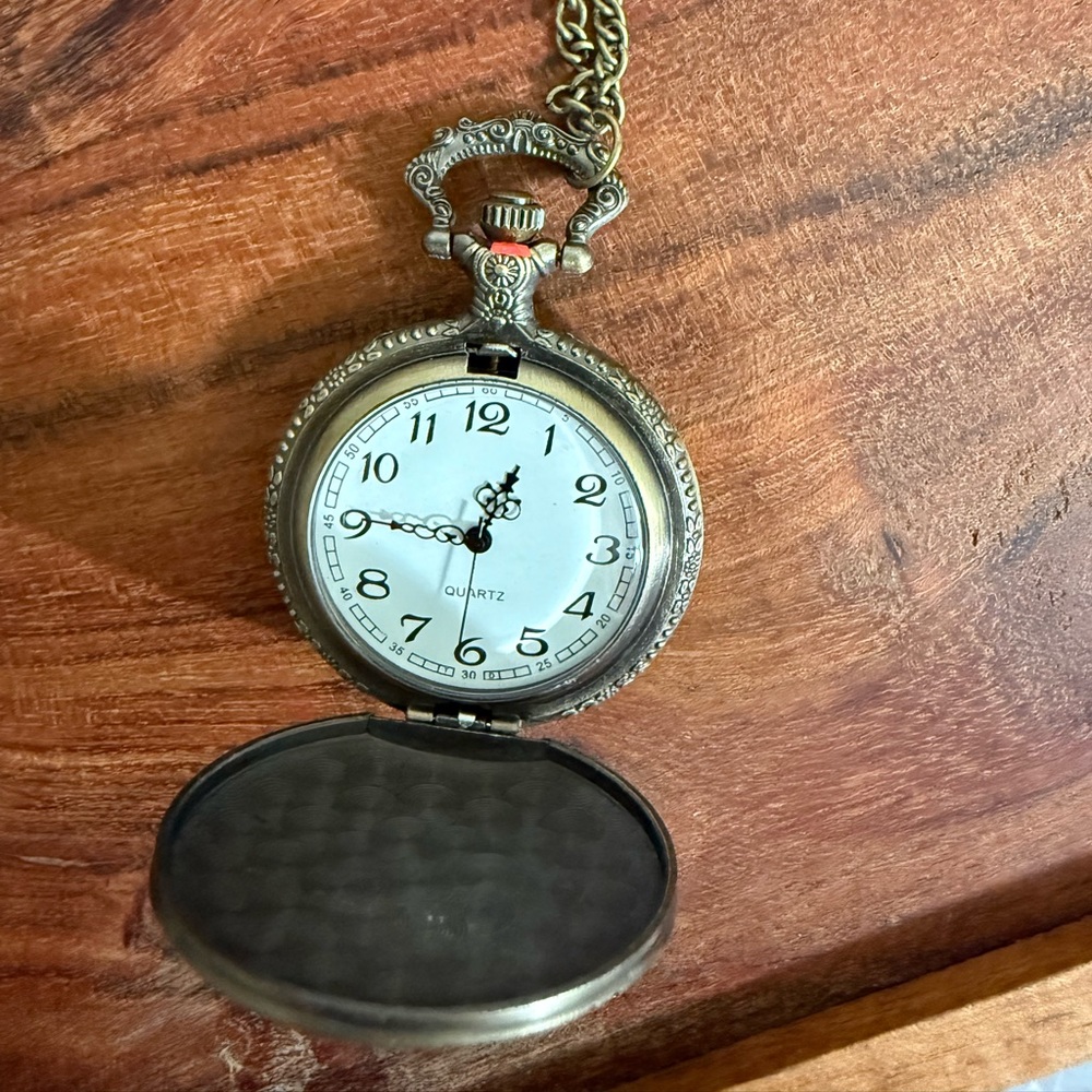 Antique Looking Bronze Pocket Watch for Dad - Picture 6 of 8